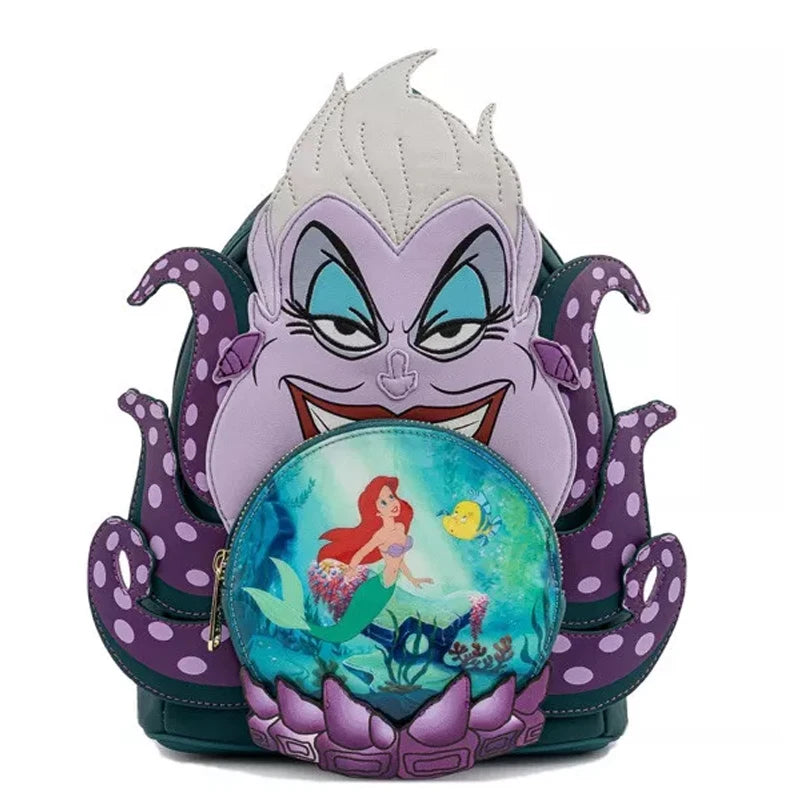 New Loungefly Disney Little Mermaid Snow Globe Sequin Mini Backpack