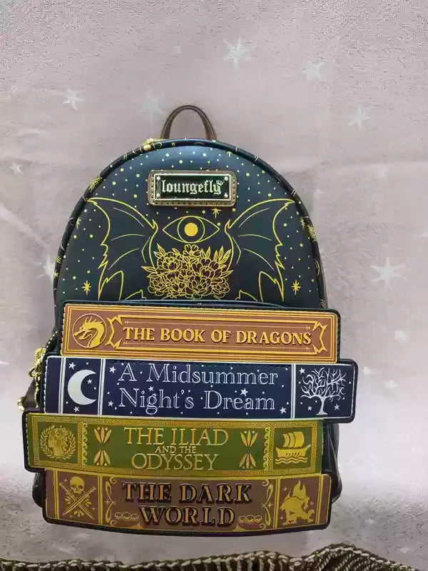 Hot Loungefly Backpack Printed Backpack For Boys And Girls Travel Photography Backpack Fashion Anime Cartoon Mini Backpack