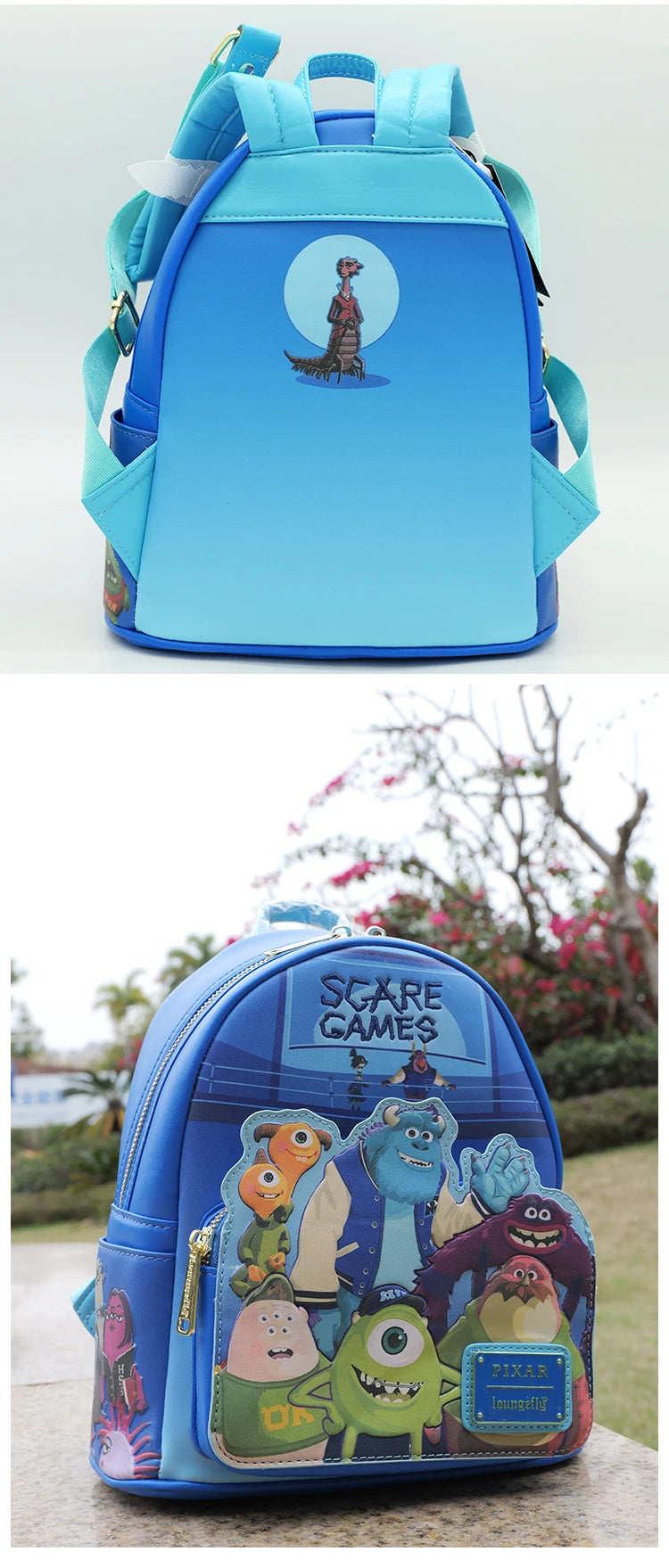 New Loungefly Monster Academy Jack Travel Backpack Cute Cartoon Character Women'S Bag Student And Children'S Gift