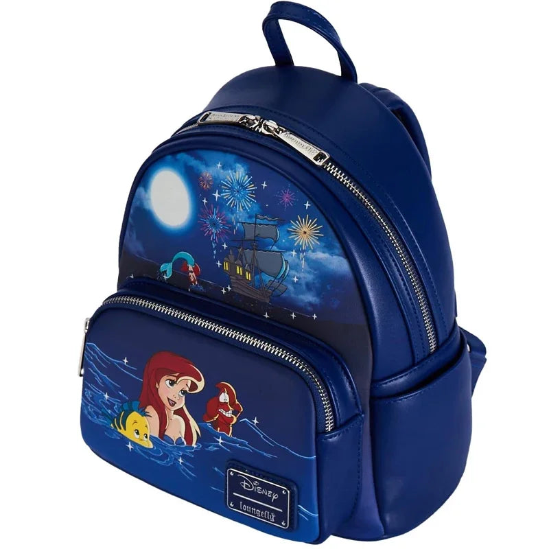 New Loungefly Disney Little Mermaid Snow Globe Sequin Mini Backpack