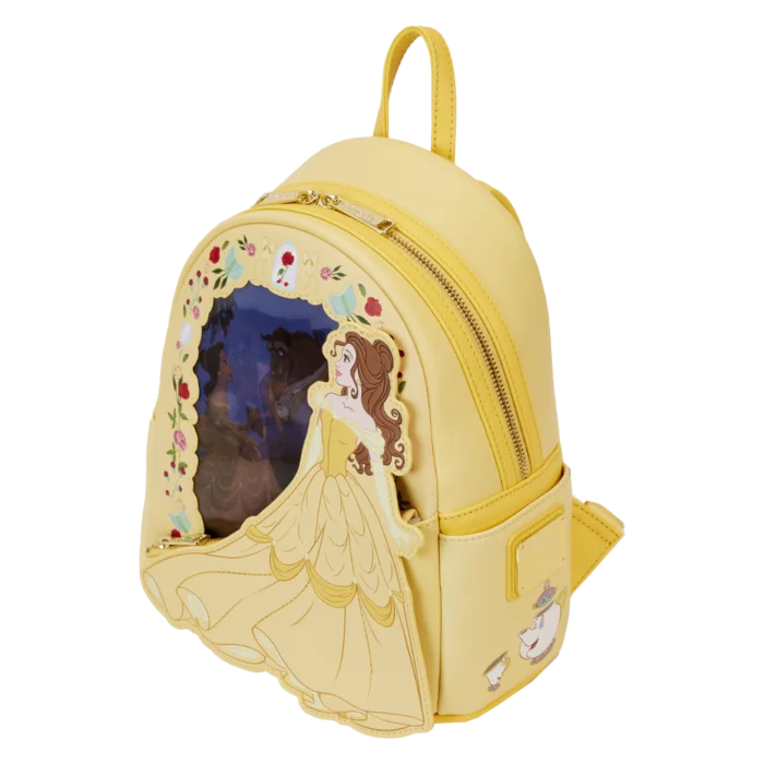 Loungefly Genuine Beauty And the Beast Backpack Waterproof Princess Cinderella Perspective Bag for Girls Animation Cosplay Gift