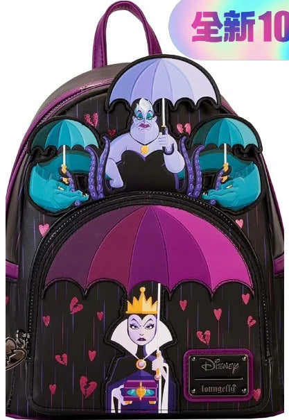 Disney Loungefly Stitch Mickey Mouse Sleeping Curse Pixar Up Double Strap Shoulder Bag Purse School Backpack Backpack kids Gifts