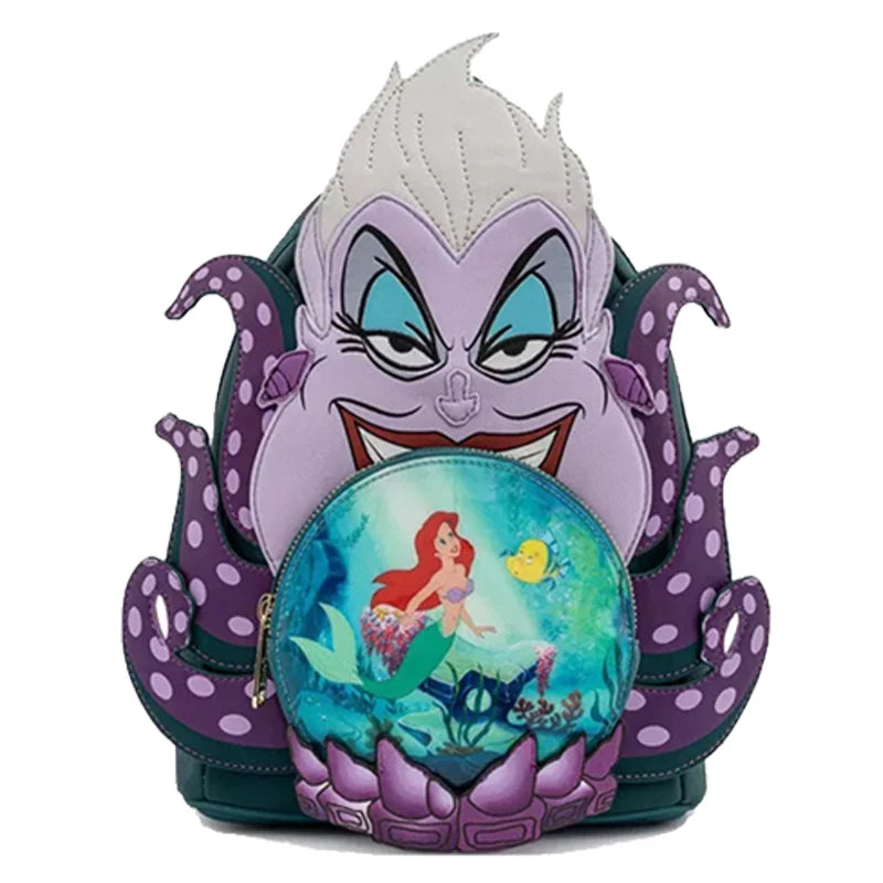 New Loungefly Disney Little Mermaid Snow Globe Sequin Mini Backpack