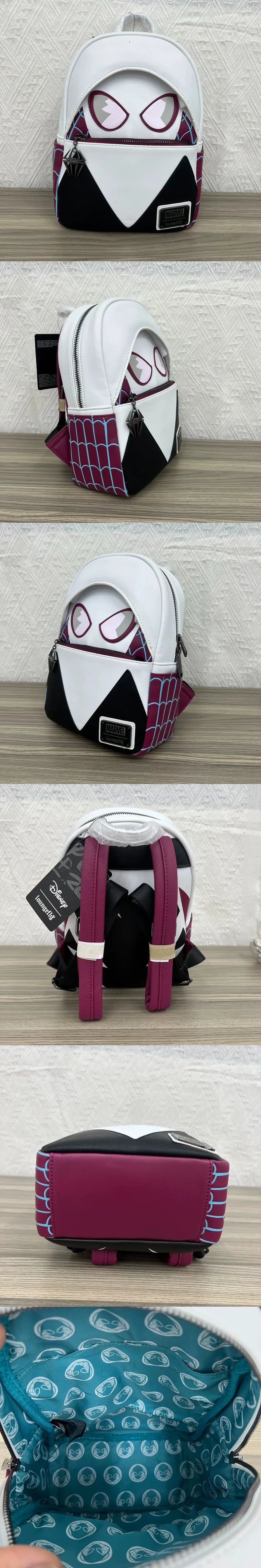 Loungefly Backpack Spider Man Gwen Infinite Legends Iron Man Fashion Anime Backpack For Boys And Girls Mini Kids School Bag