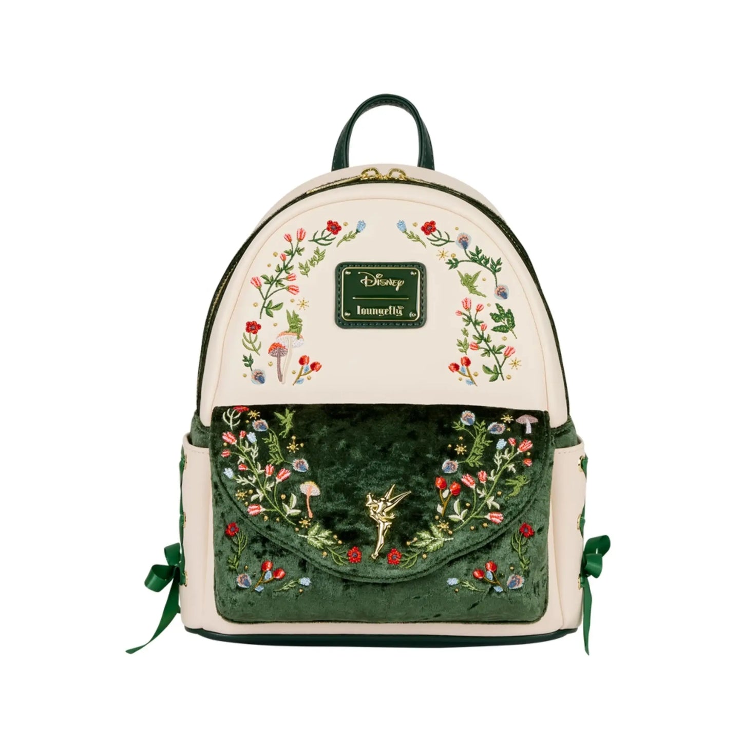 New Loungefly Disney Tinker Bell Fairy Princess Backpack Cartoon Print Trendy Fashion Women'S Holiday Gift