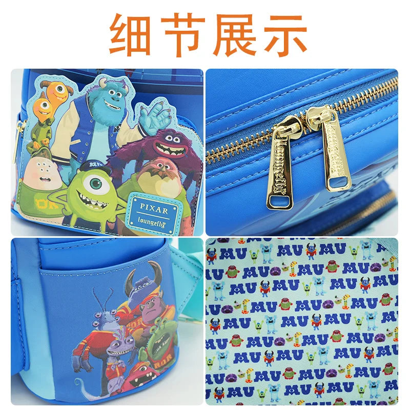 New Loungefly Monster Academy Jack Travel Backpack Cute Cartoon Character Women'S Bag Student And Children'S Gift