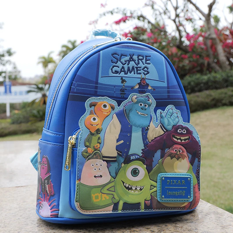 New Loungefly Monster Academy Jack Travel Backpack Cute Cartoon Character Women'S Bag Student And Children'S Gift