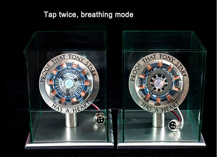 Avenger Iron Man Mk1 Arc Reactor Tony Stark Heart Of Mark Figure Led Light Model Superhero 1:1 Cosplay Toys Chest Lamp Kids Gift