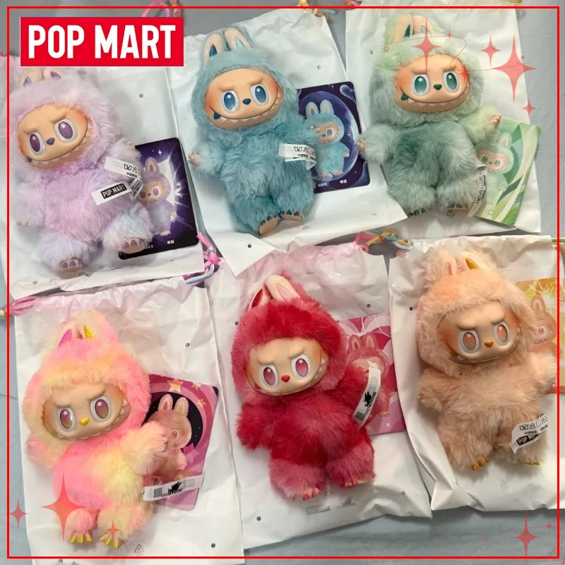 Original Popmart Labubu V1 V2 V3 The Monsters Macaron Have A Seat Big Into Energy Series Blind Box Vinyl Plush Doll Pendant