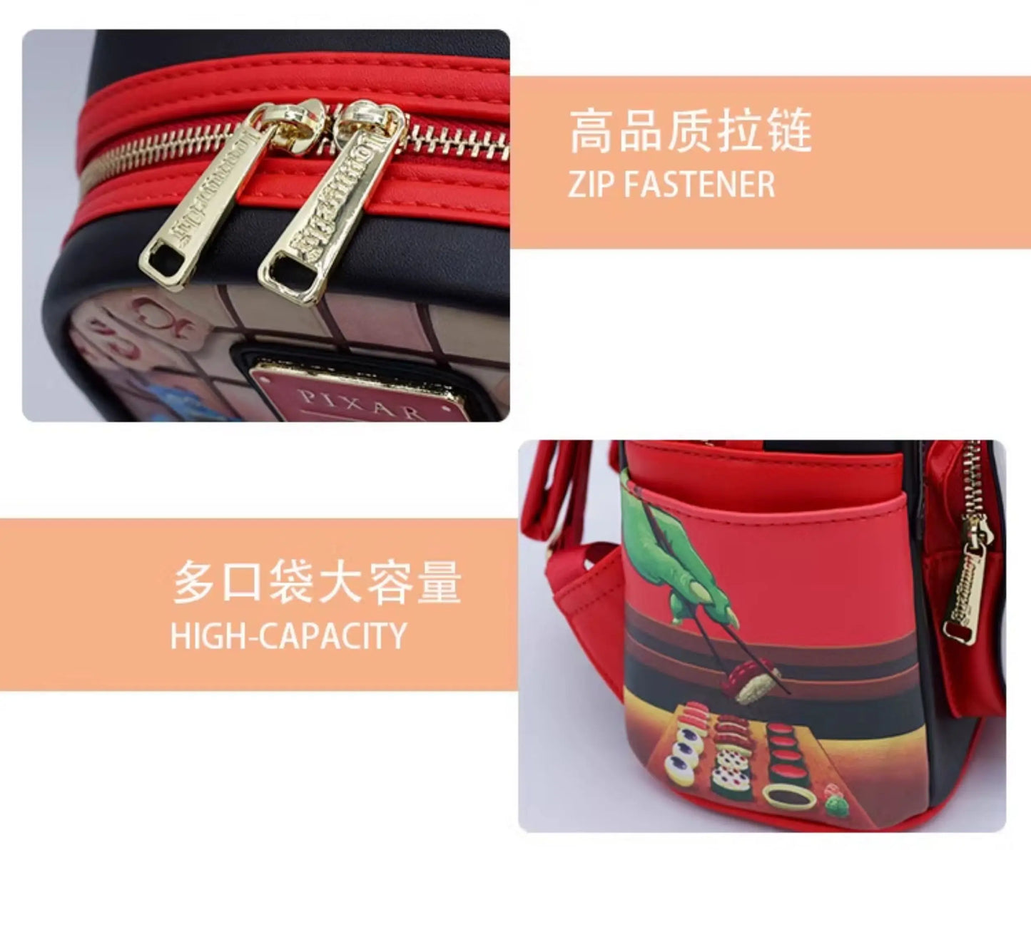 New Loungefly Monster Academy Jack Travel Backpack Cute Cartoon Character Women'S Bag Student And Children'S Gift