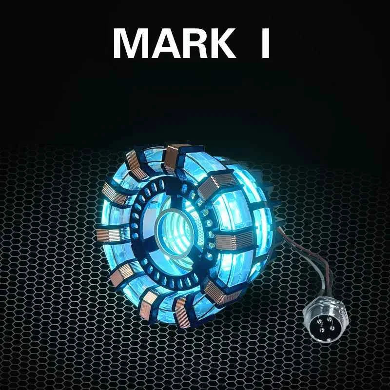 Avenger Iron Man Mk1 Arc Reactor Tony Stark Heart Of Mark Figure Led Light Model Superhero 1:1 Cosplay Toys Chest Lamp Kids Gift