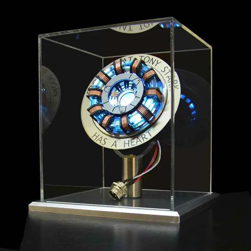 Avenger Iron Man Mk1 Arc Reactor Tony Stark Heart Of Mark Figure Led Light Model Superhero 1:1 Cosplay Toys Chest Lamp Kids Gift