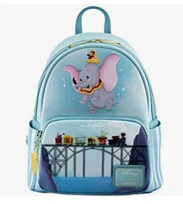 Disney Loungefly Mickey And Minne Dumbo Pixar Up Double Strap Shoulder Bag Purse School Backpack Knapsack Kids Girls Gifts