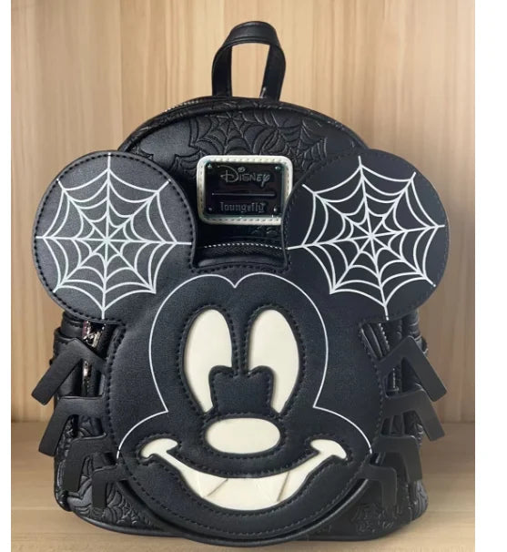 Disney Loungefly Stitch Mickey Mouse Sleeping Curse Pixar Up Double Strap Shoulder Bag Purse School Backpack Backpack kids Gifts