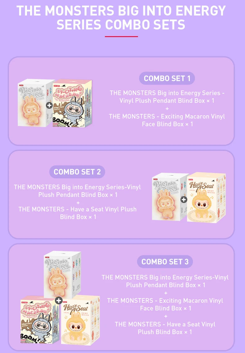 POP MART Labubu THE MONSTERS Big Into Energy Series Blind Box Vinyl Plush Doll Pendant Action Figure Collection Christmas Gift