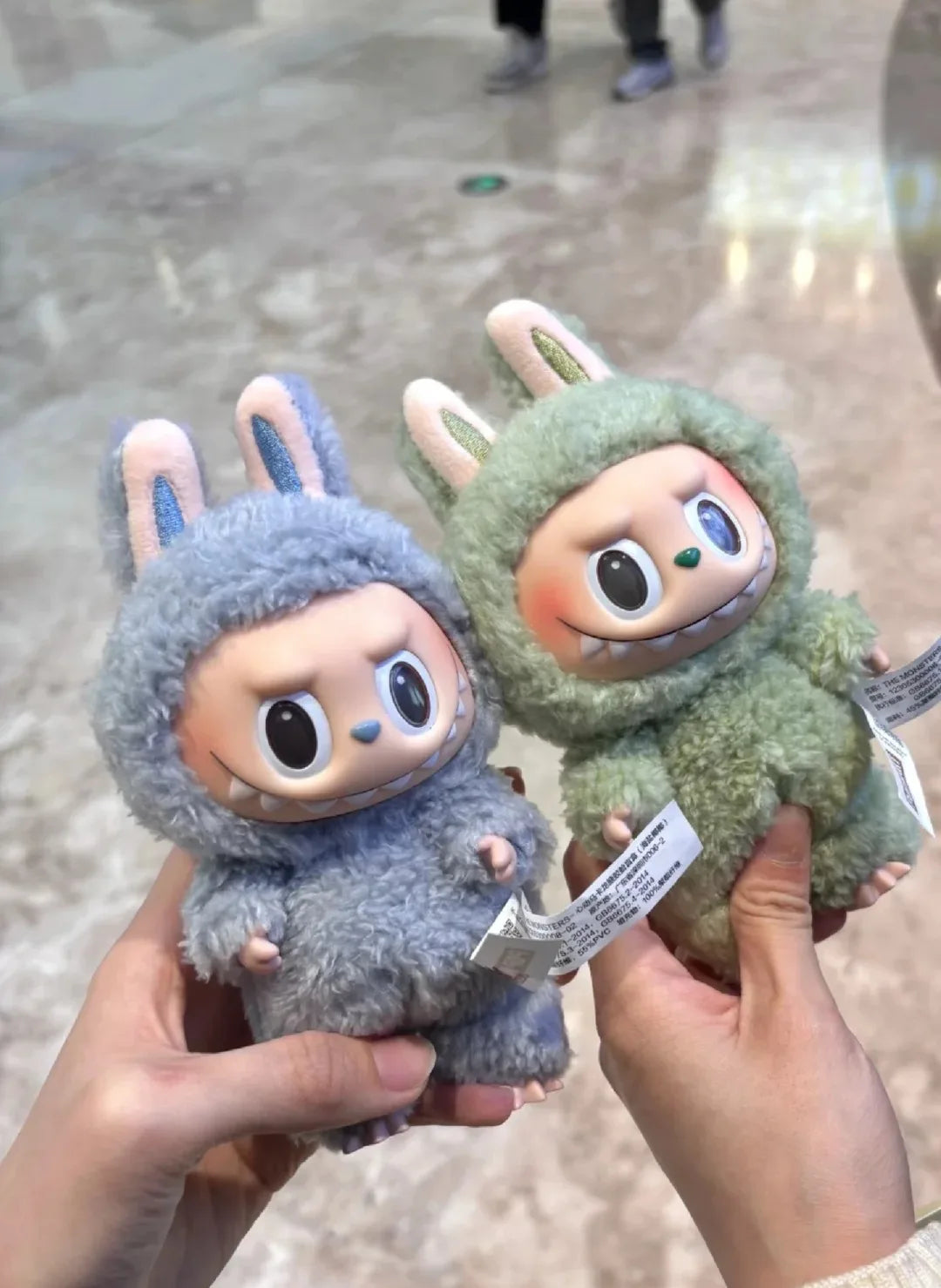 Original Popmart Labubu V1 V2 V3 The Monsters Macaron Have A Seat Big Into Energy Series Blind Box Vinyl Plush Doll Pendant