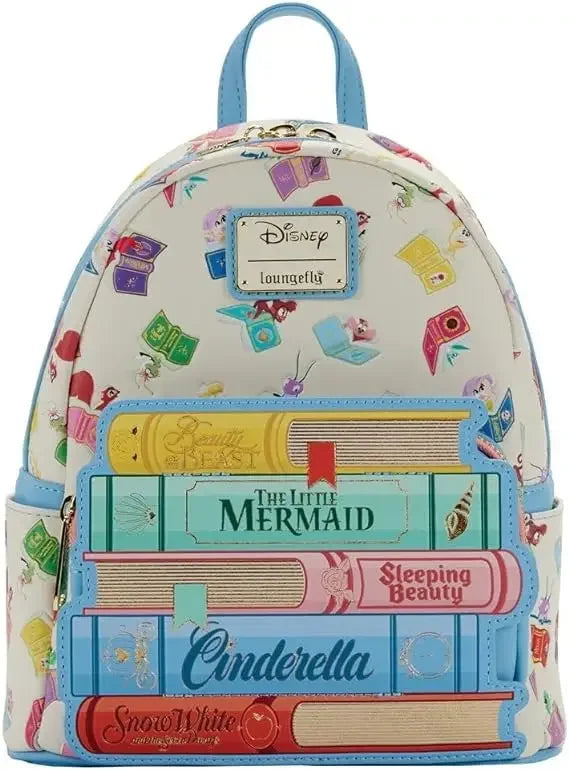 New Loungefly Disney Beauty and The Beast Belle Stained Glass Portrait Mini Backpack Wallet