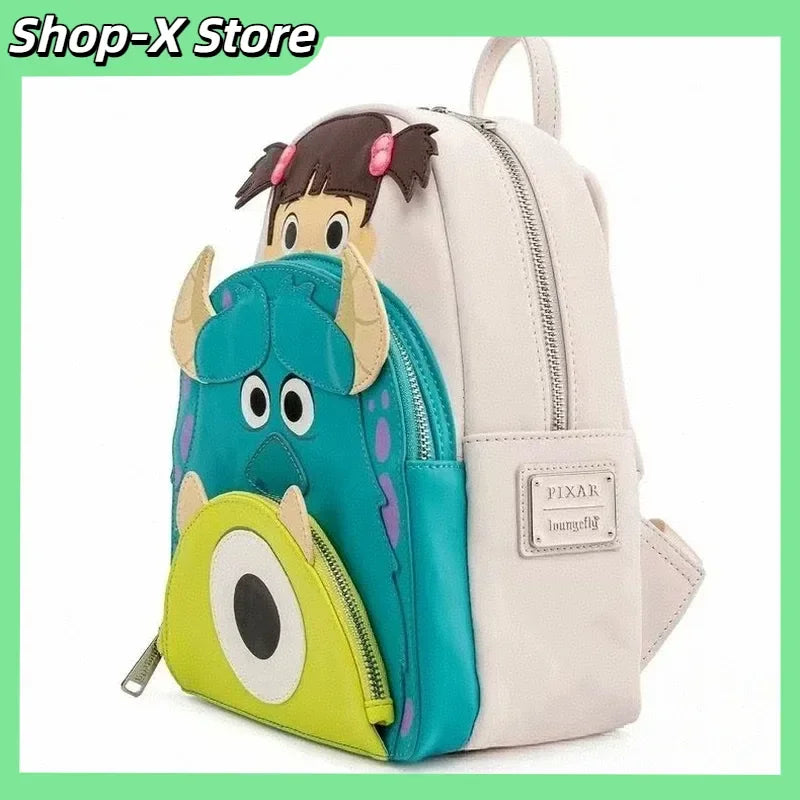 Loungefly Pixar Monsters Mike & Sulley Mini Backpack - Cute Side Bag For Women Teen Girl Accessory Gift