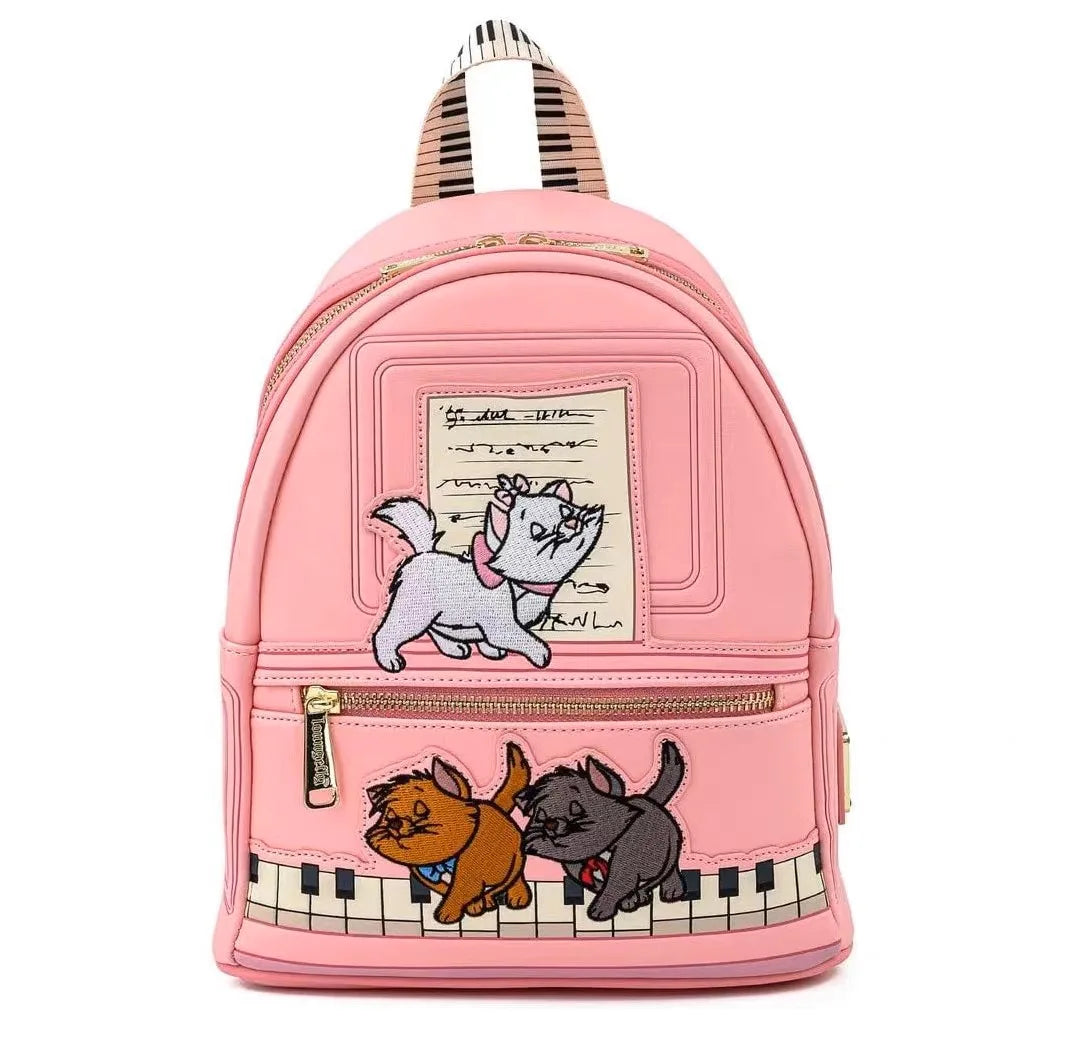 New Loungefly Disney The Aristocats Sleeping Marie Toulouse Berlioz Mini Backpack Student Bag Girl Gifts Cute Children Backpack