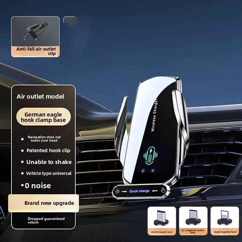 Wireless Charger For Car Mobile Cell Phone Holder Support For Mobile Car Mount Automotive Electric Induction Auto Clamping