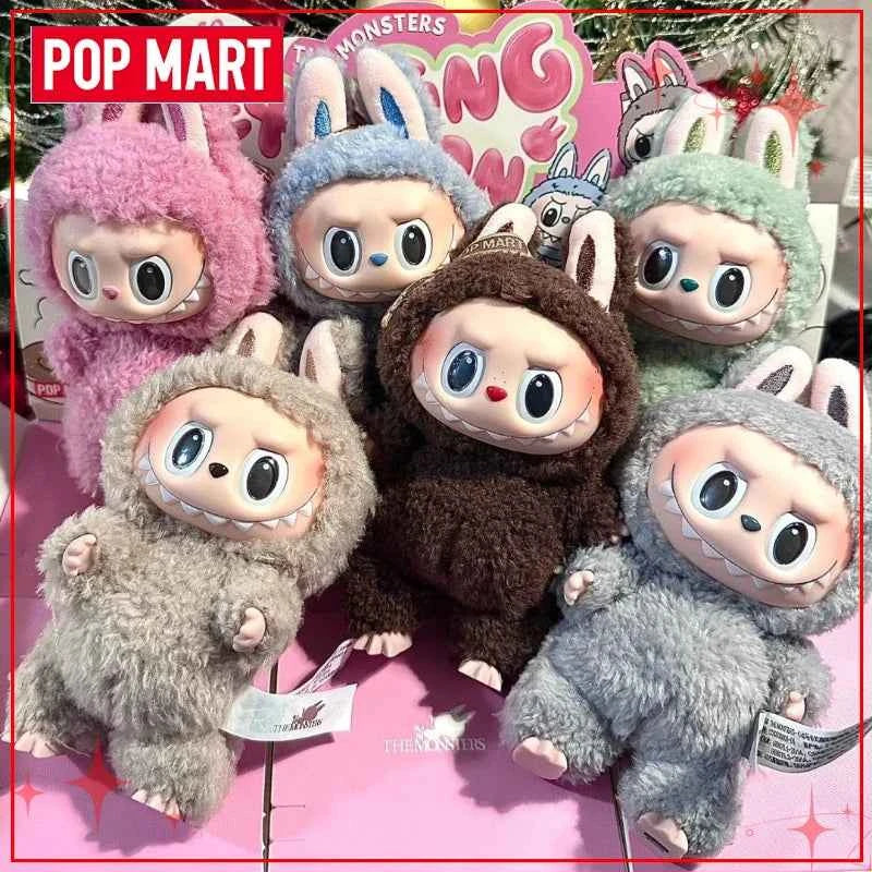 Original Popmart Labubu V1 V2 V3 The Monsters Macaron Have A Seat Big Into Energy Series Blind Box Vinyl Plush Doll Pendant