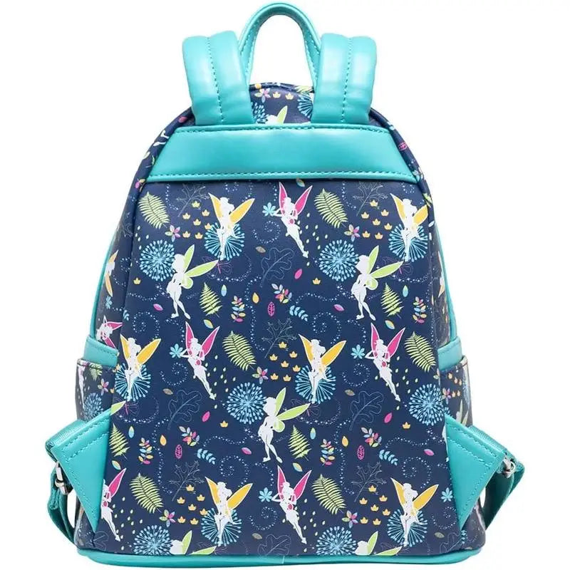 New Loungefly Disney Tinker Bell Fairy Princess Backpack Cartoon Print Trendy Fashion Women'S Holiday Gift