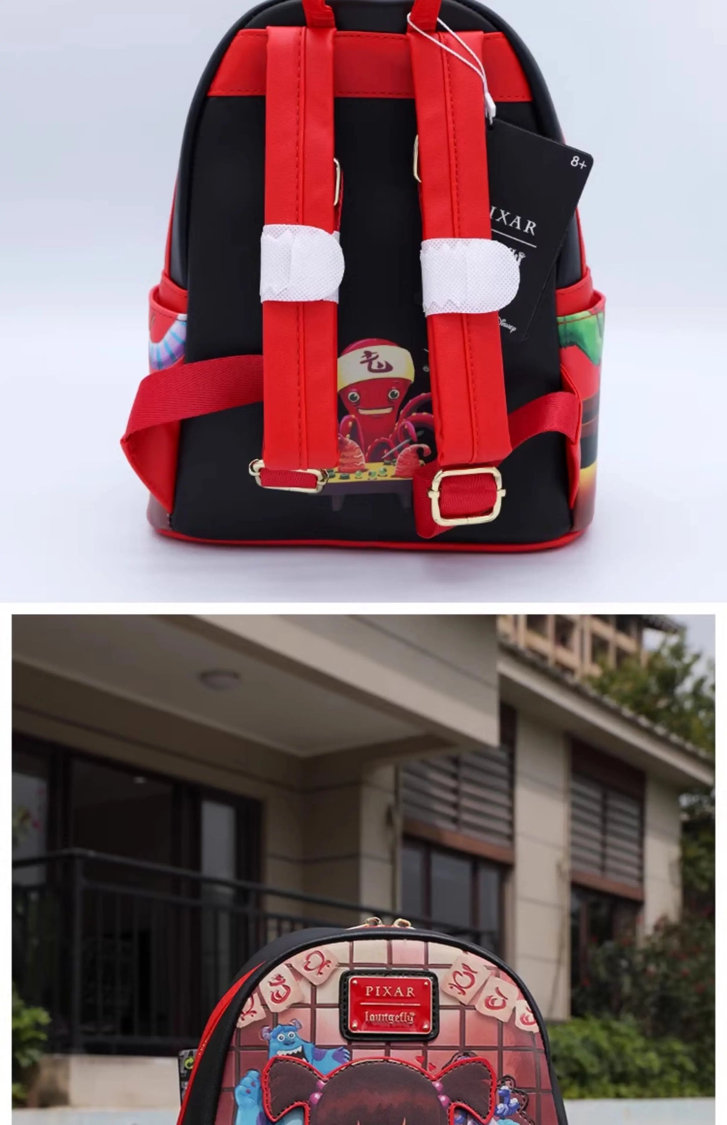 New Loungefly Monster Academy Jack Travel Backpack Cute Cartoon Character Women'S Bag Student And Children'S Gift