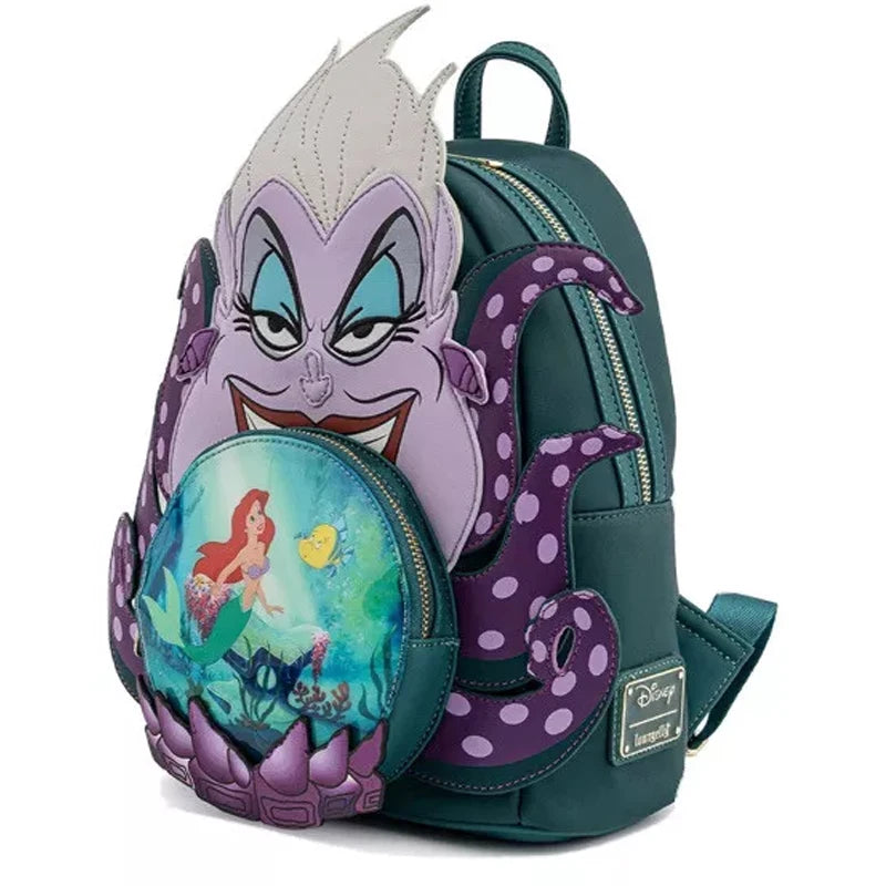 New Loungefly Disney Little Mermaid Snow Globe Sequin Mini Backpack