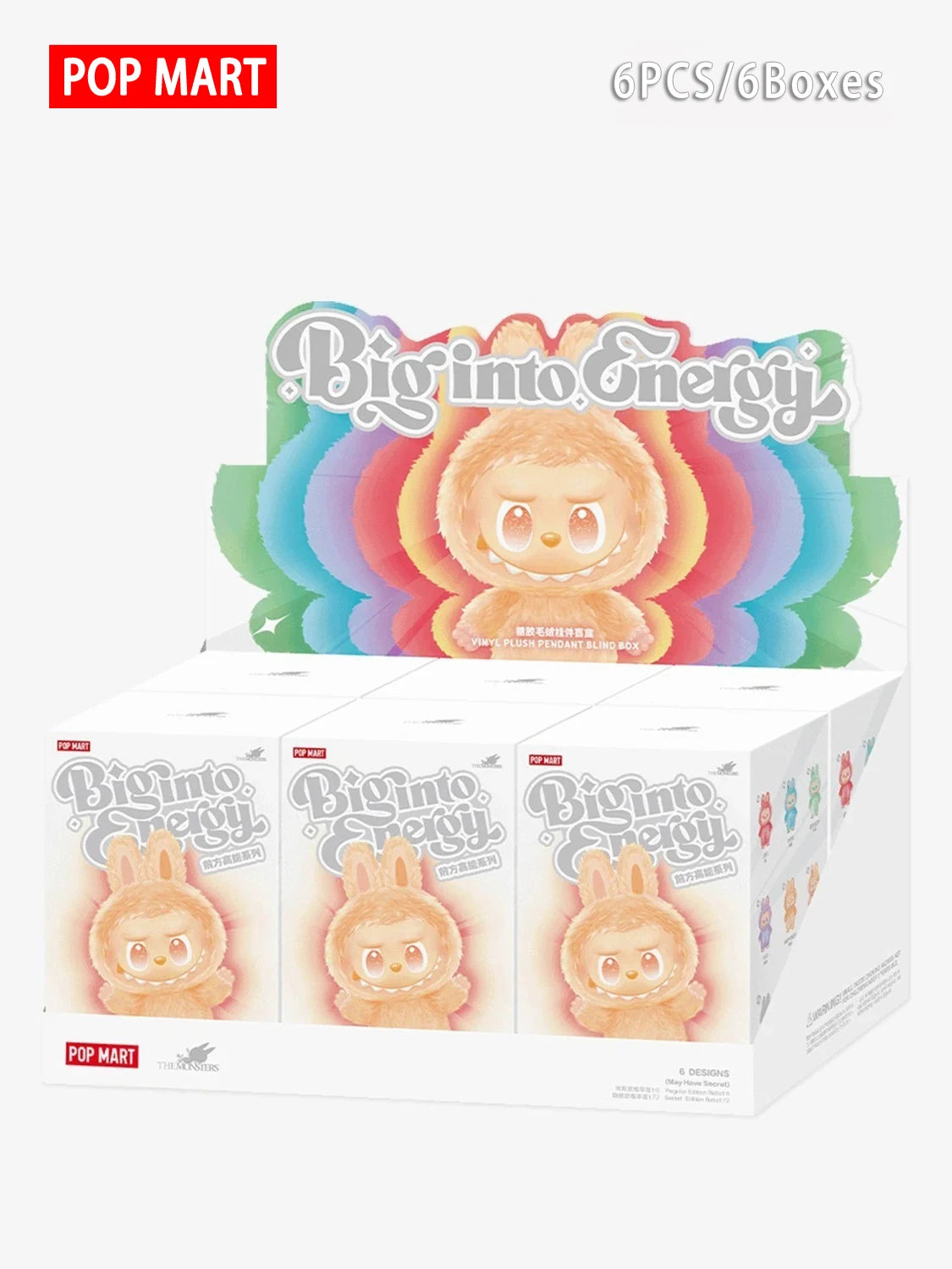 1Set/6PCS Labubu plush doll - 100% genuine, Macaron color, It's the perfect gift for children, family and friends.