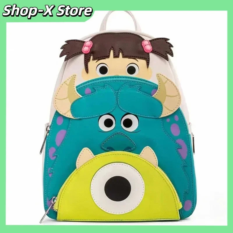 Loungefly Pixar Monsters Mike & Sulley Mini Backpack - Cute Side Bag For Women Teen Girl Accessory Gift