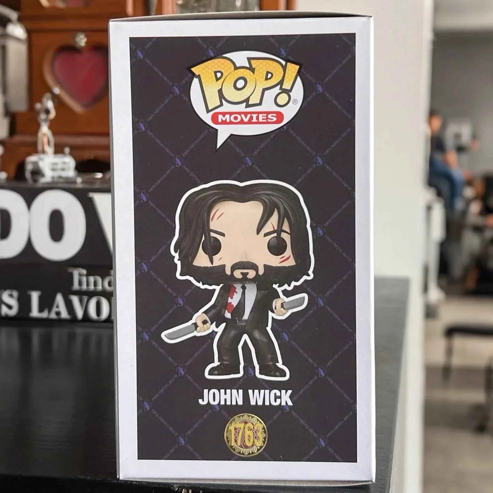 Funko Pop Figure John Wick With Dual Knives #1763 Vinyl figure 3.85 inches Toy Collectible Limited Edition Children's Toy Gift