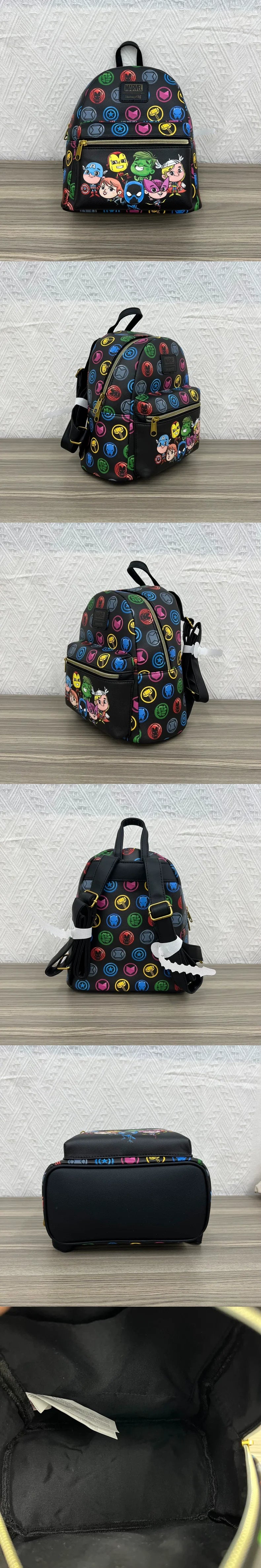 Loungefly Backpack Spider Man Gwen Infinite Legends Iron Man Fashion Anime Backpack For Boys And Girls Mini Kids School Bag