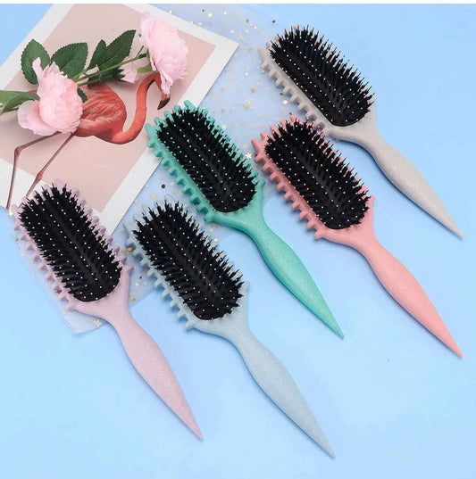 Salon Styling Curly Hair Styling Brush Curl Hair Brush for Combing and Shaping Men's and Women's Curls Reduce Pulling Tools