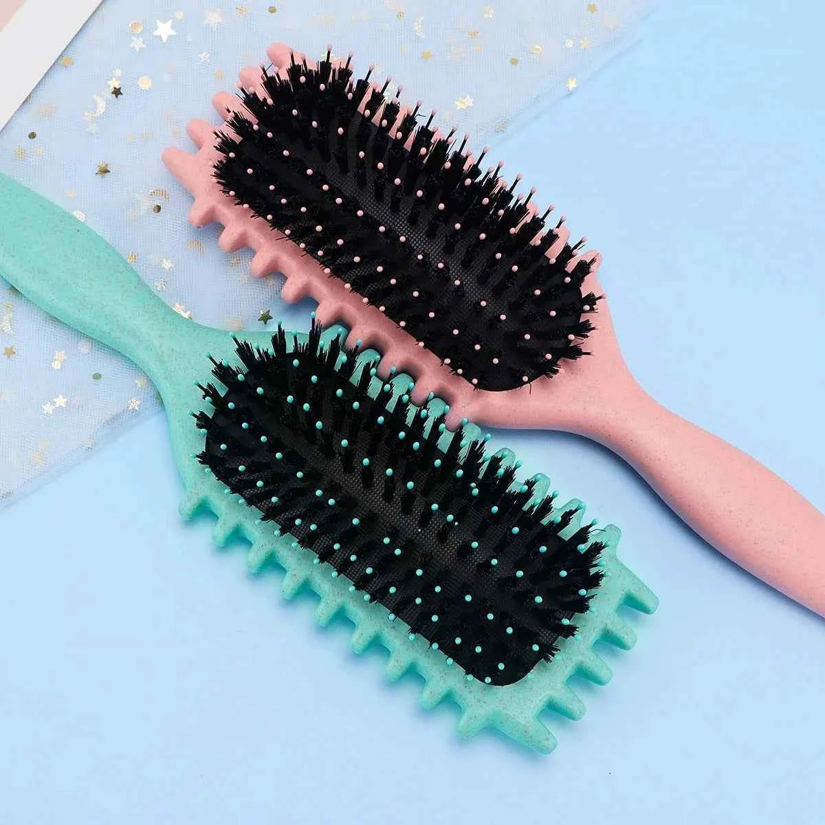 Salon Styling Curly Hair Styling Brush Curl Hair Brush for Combing and Shaping Men's and Women's Curls Reduce Pulling Tools