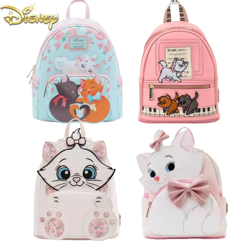 New Loungefly Disney The Aristocats Sleeping Marie Toulouse Berlioz Mini Backpack Student Bag Girl Gifts Cute Children Backpack