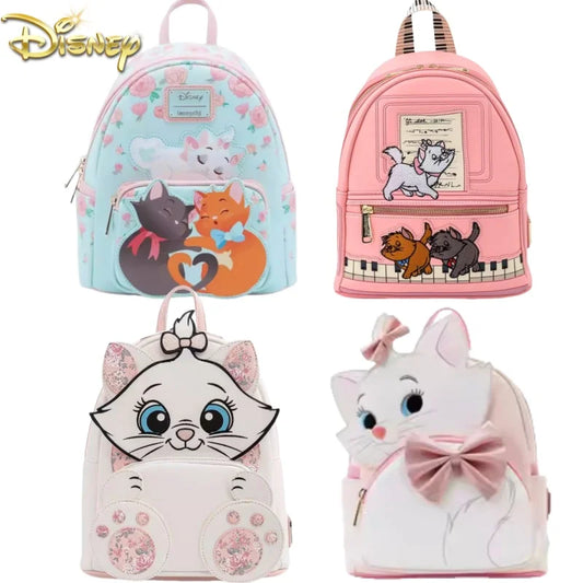 New Loungefly Disney The Aristocats Sleeping Marie Toulouse Berlioz Mini Backpack Student Bag Girl Gifts Cute Children Backpack