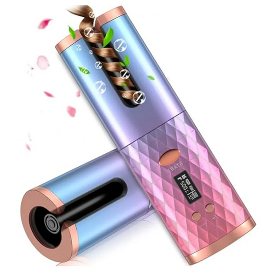 Hair curlerAutomatic Curling Iron, Cordless Auto Hair Curler,Portable Rotating Curling Wave Wand Styling Tool, Auto Shut Off - Creak Parlor Shop