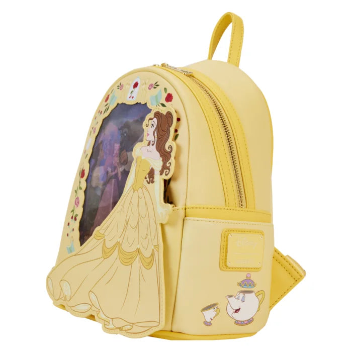 Loungefly Genuine Beauty And the Beast Backpack Waterproof Princess Cinderella Perspective Bag for Girls Animation Cosplay Gift