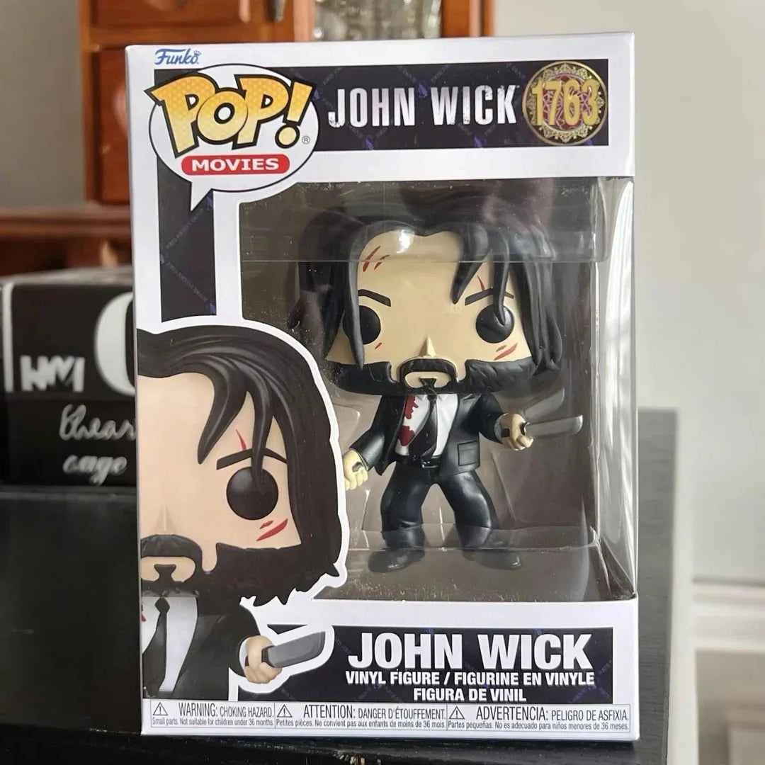 Funko Pop Figure John Wick With Dual Knives #1763 Vinyl figure 3.85 inches Toy Collectible Limited Edition Children's Toy Gift