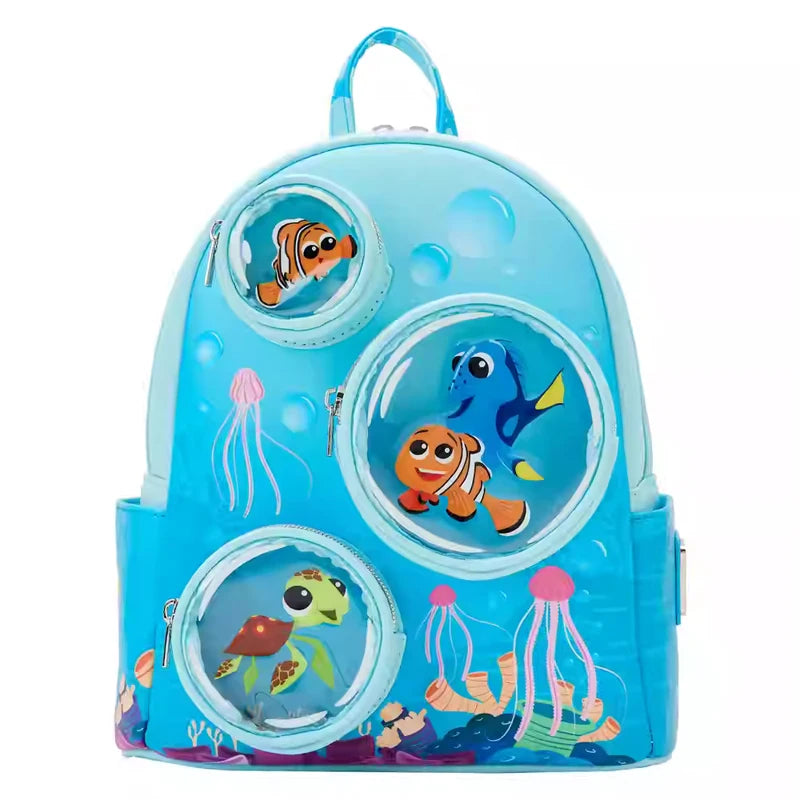 New Loungefly Disney Little Mermaid Snow Globe Sequin Mini Backpack