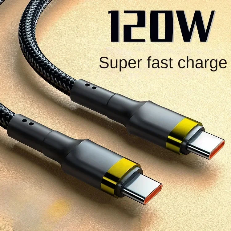 PD 120W Super Charging For Samsung S24 S23 USB C TO USB Type C Cable For iPhone 15 Plus Pro Max Xiaomi 11 4.0 Quick Fast Charger