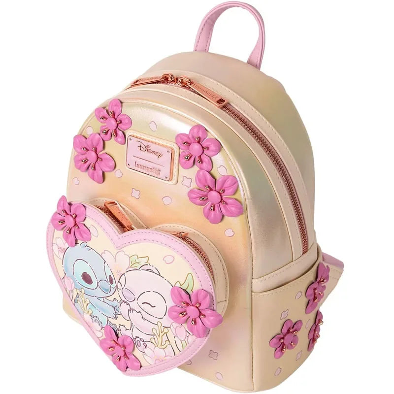 New Loungefly Disney Beauty and The Beast Belle Stained Glass Portrait Mini Backpack Wallet
