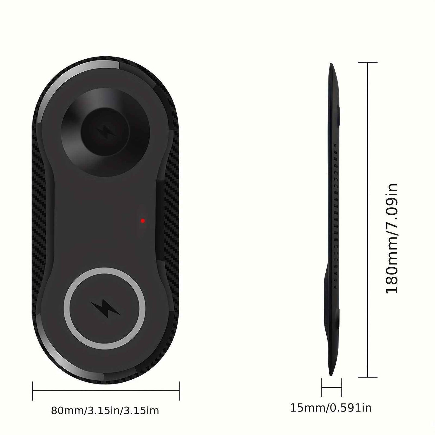 2-in-1 Fast Wireless Charger Mat Dual Wireless Charging Pad for Samsung Galaxy Watch 5/5 Pro/4/3, Galaxy Buds, S23 Ultra, S22, S21, S20, Note 20, 10, Z Flip 4/3, Z Fold