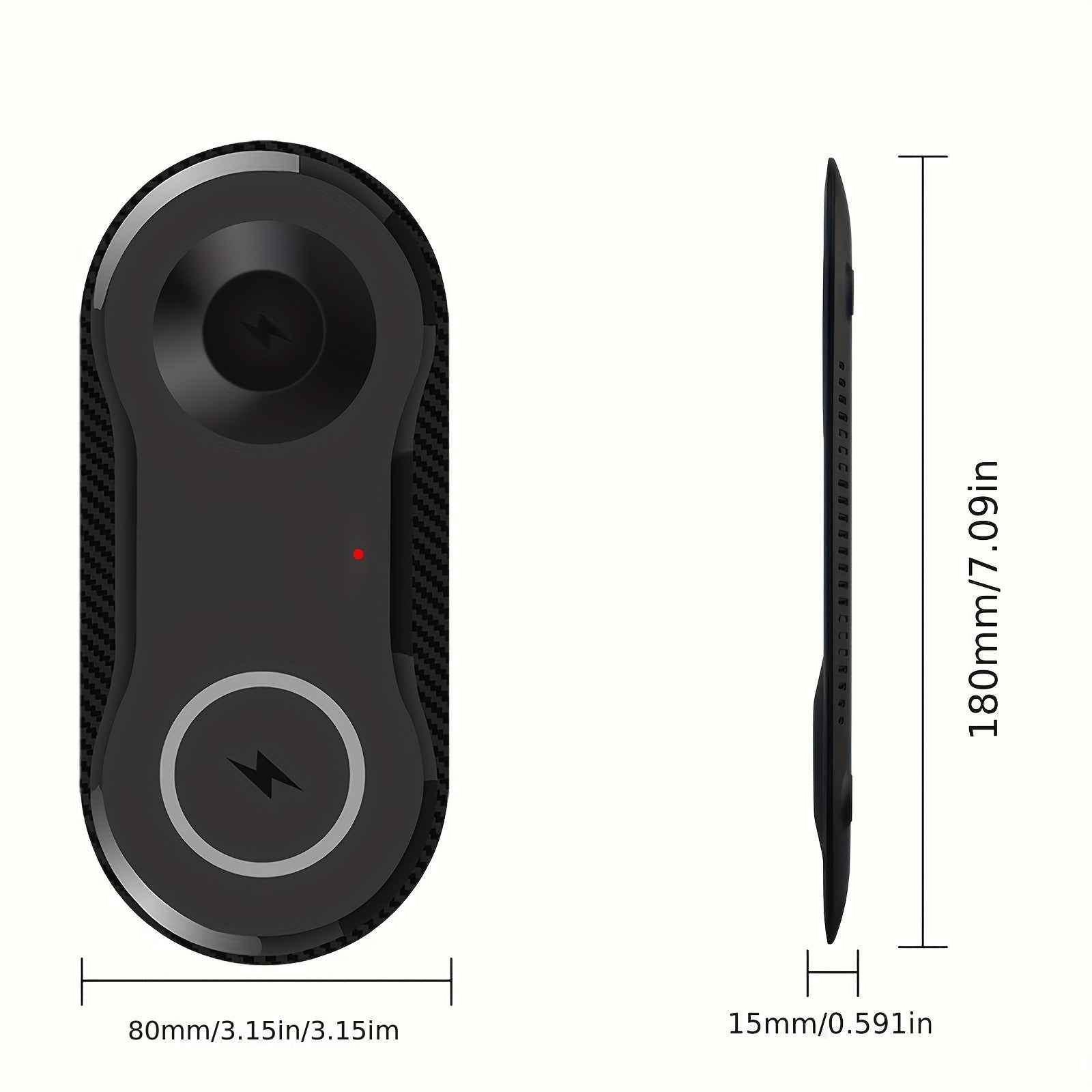 2-in-1 Fast Wireless Charger Mat Dual Wireless Charging Pad for Samsung Galaxy Watch 5/5 Pro/4/3, Galaxy Buds, S23 Ultra, S22, S21, S20, Note 20, 10, Z Flip 4/3, Z Fold