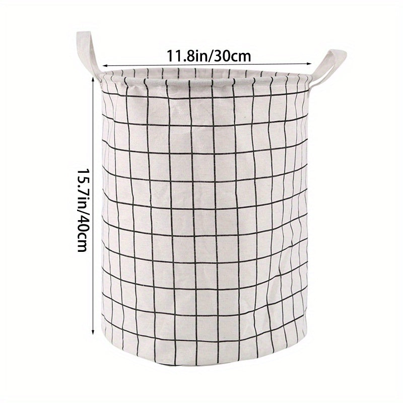 1pc Round Dirty Clothes Basket, Laundry Basket, Portable Dirty Clothes Hamper, laundry hhamper, storage bucket