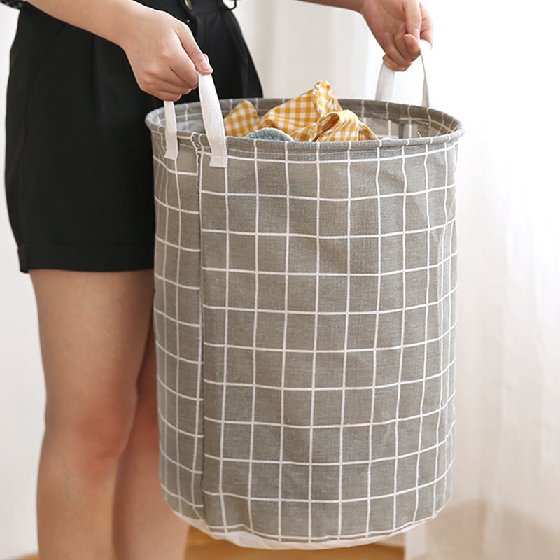 1pc Round Dirty Clothes Basket, Laundry Basket, Portable Dirty Clothes Hamper, laundry hhamper, storage bucket